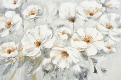 Fototapeta: Białe kwiaty malowane