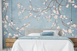 Fototapeta: Białe kwiaty wiśni na gałęziach