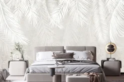 Fototapeta: Białe liście palmowe