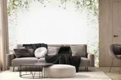 Fototapeta: Białe tło kwiaty