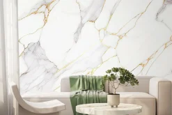 Fototapeta: Biało-złotawy marmur