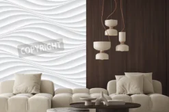 Fototapeta: Biały bez szwu tekstury. falista tło. wnętrze dekoracja ścienna.