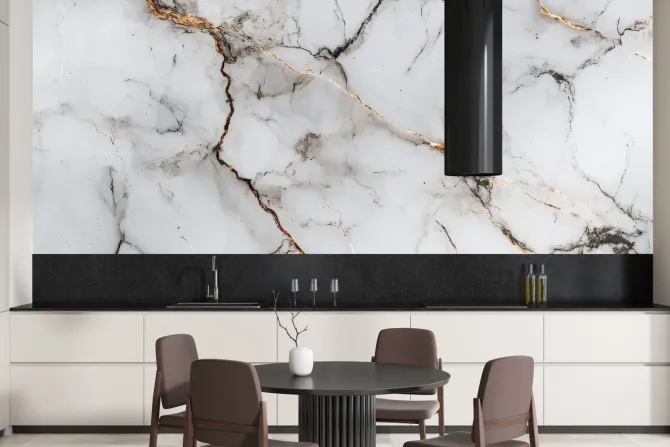 Fototapeta: Biały marmur kamienna tekstura tło