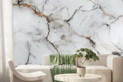 Fototapeta: Biały marmur kamienna tekstura tło