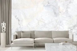 Fototapeta: Biały marmur z delikatnym złotem