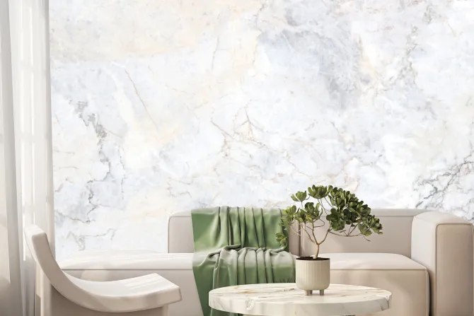 Fototapeta: Biały marmur z delikatnym złotem