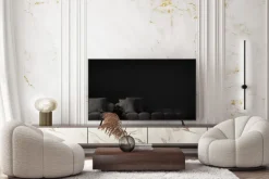 Fototapeta: Biały marmur ze złotymi liniami