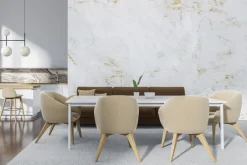 Fototapeta: Biały marmur ze złotymi liniami