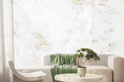 Fototapeta: Biały marmur ze złotymi liniami