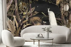 Fototapeta: Biały paw wśród tropikalnych roślin w dżungli