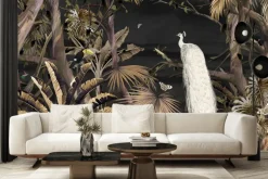 Fototapeta: Biały paw wśród tropikalnych roślin w dżungli