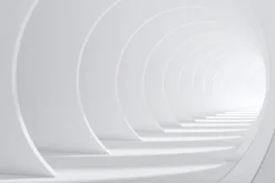 Fototapeta: Biały tunel 3d w stylu abstrakcyjnym