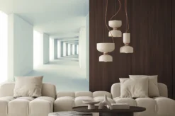 Fototapeta: Biały tunel z kolumnami 3d