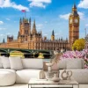 Fototapeta: Big ben i budynek parlamentu w londynie wiosną