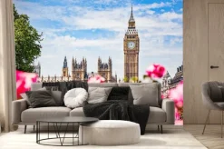 Fototapeta: Big ben, the palace of westminster in london, uk seen from public