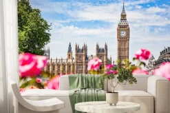 Fototapeta: Big ben, the palace of westminster in london, uk seen from public