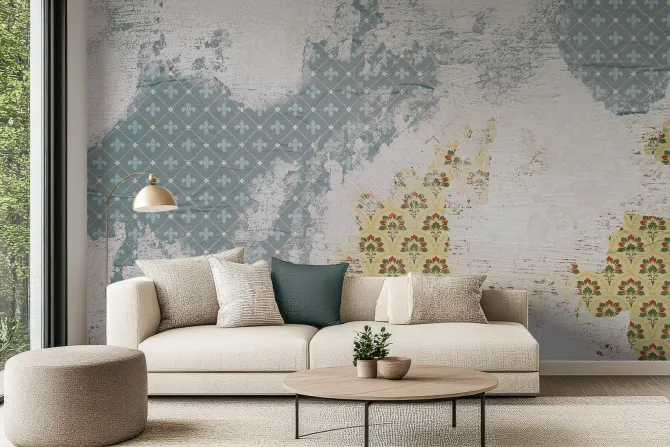 Fototapeta: Bogato zdobiony wzór ornamentowy