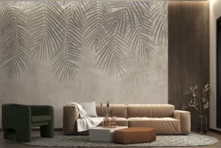 Fototapeta: Botaniczny wzór w szarości