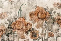 Fototapeta: Botaniczny wzór z żółtymi słonecznikami