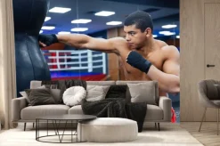 Fototapeta: Boxer szkolenia w siłowni