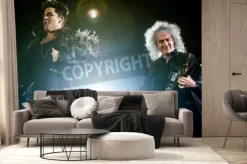 Fototapeta: British rock band queen performing at olimpiyski stadium, moscow