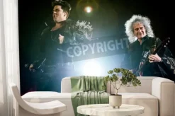 Fototapeta: British rock band queen performing at olimpiyski stadium, moscow