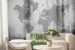 Fototapeta: Brudne ściany mapie