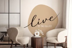 Fototapeta: Brązowa plama z delikatnym napisem