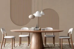 Fototapeta: Brązowe kształty łuki z paskami