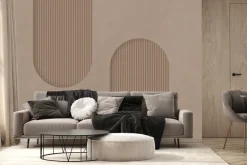 Fototapeta: Brązowe kształty łuki z paskami