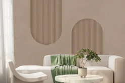 Fototapeta: Brązowe kształty łuki z paskami