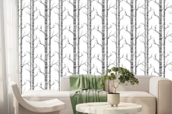 Fototapeta: Brzozy minimalistyczny deseń inspirowany naturą