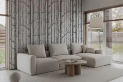 Fototapeta: Brzozy w minimalistycznym krajobrazie