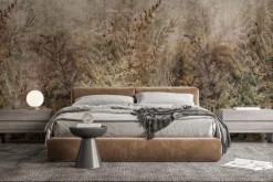 Fototapeta: Bujna roślinność z krzewami na dzikiej łące