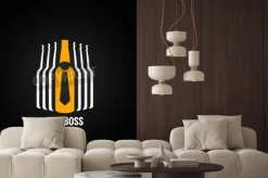 Fototapeta: Butelka piwa szef koncepcji projektowania tle