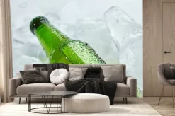 Fototapeta: Butelka piwa w lodzie