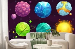 Fototapeta: Cartoon zestaw fantazji obce planety