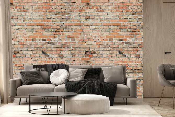 Fototapeta: Ceglana ściana efekt 3d