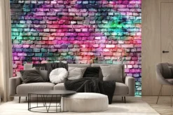 Fototapeta: Ceglana ściana w kolorach