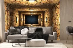 Fototapeta: Ceglany szyb wypełniony wodą