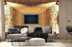 Fototapeta: Ceglany szyb z oświetleniem