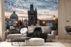 Fototapeta: Charles bridge in prague at sunrise