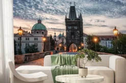 Fototapeta: Charles bridge in prague at sunrise