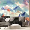 Fototapeta: Childrens painted colored wallpaper. colorful watercolor illustration