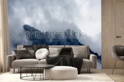 Fototapeta: Chmury wokół szczytu góry w alpach, europa, austria