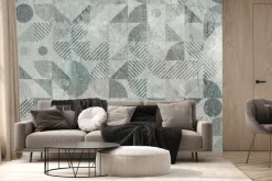 Fototapeta: Ściana z betonu w stylu grunge z ornamentami