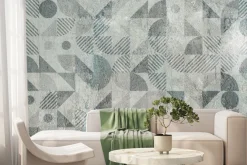 Fototapeta: Ściana z betonu w stylu grunge z ornamentami