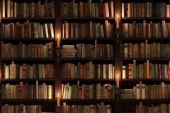 Fototapeta: Ściana z książkami imitacja klasycznej biblioteki