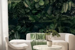 Fototapeta: Ciemnozielone liście botaniczne tło