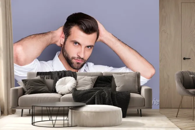 Fototapeta: Close up photo chic imposing charismatic man marketer attorney